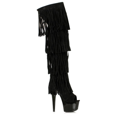 7" HEEL FRINGE BOOTS