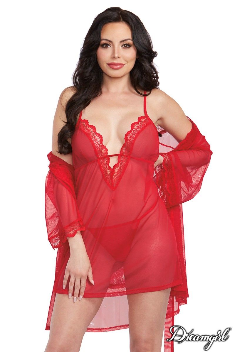 SHEER ROBE SET