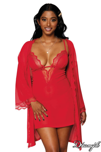 SHEER ROBE SET