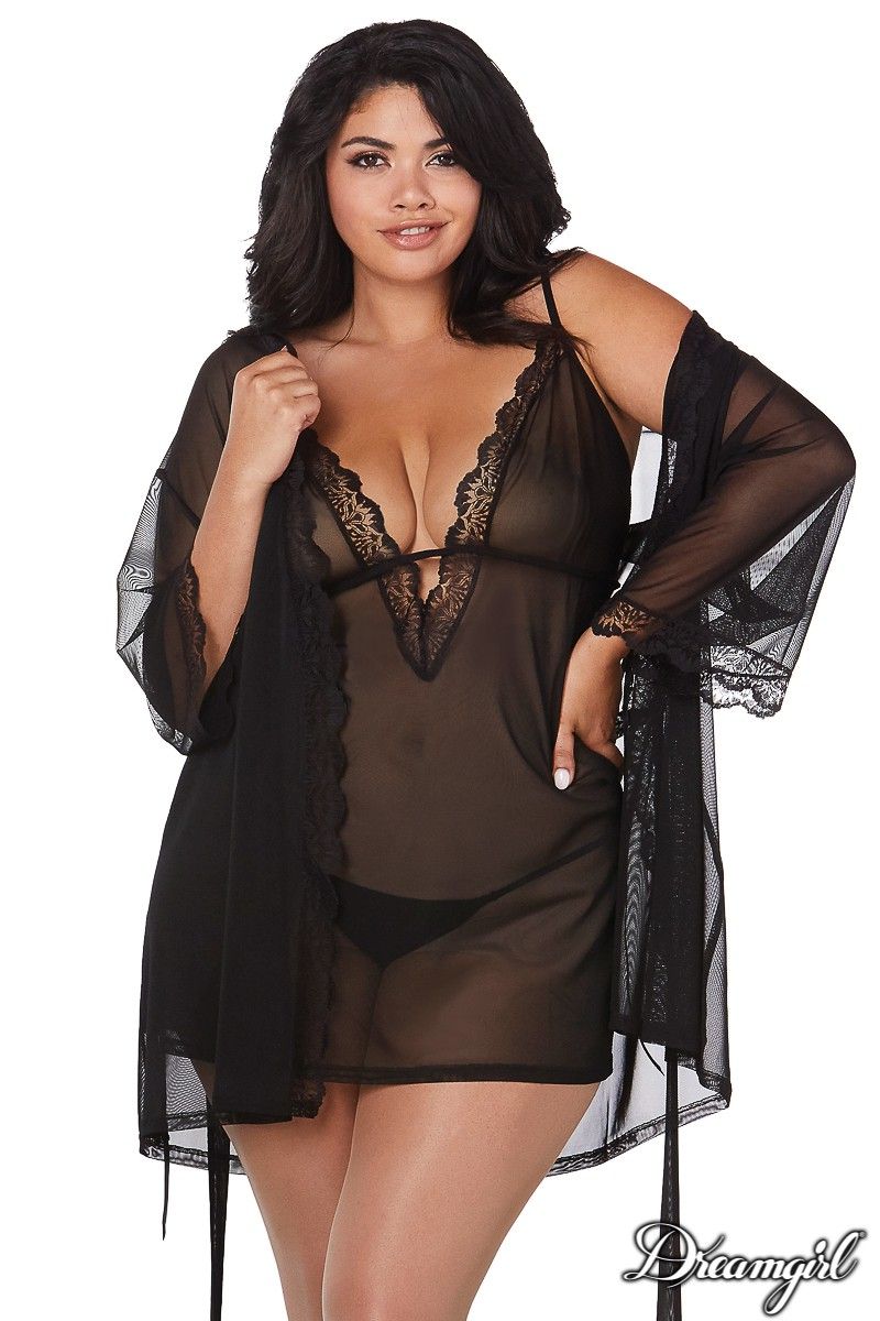 SHEER ROBE SET