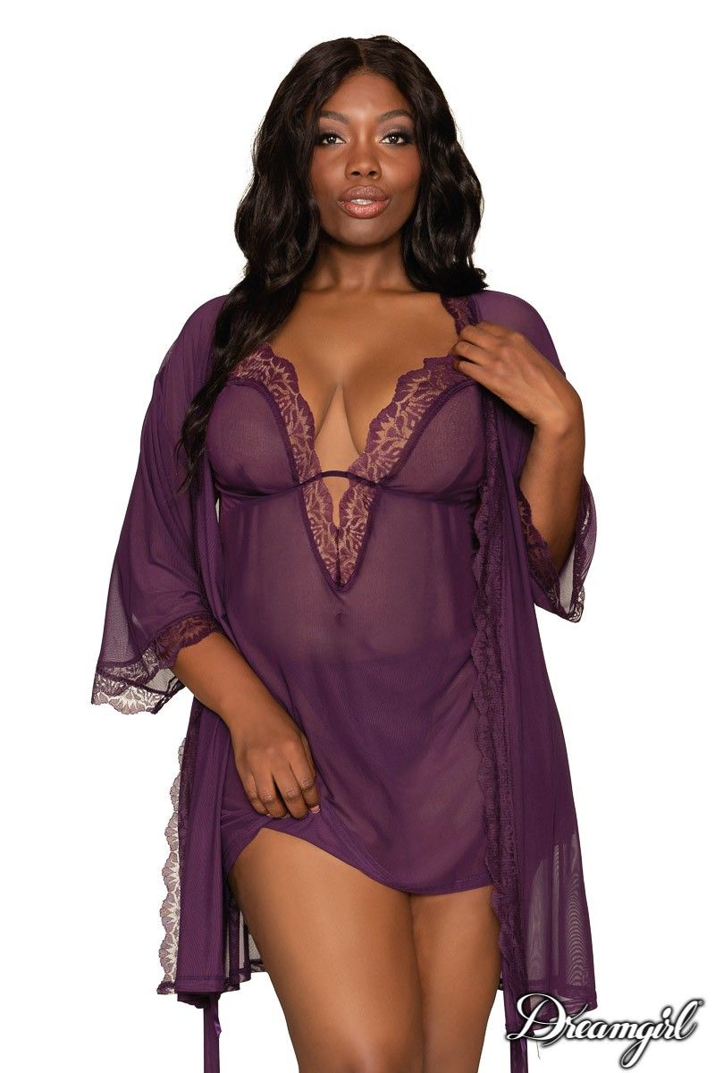 SHEER ROBE SET