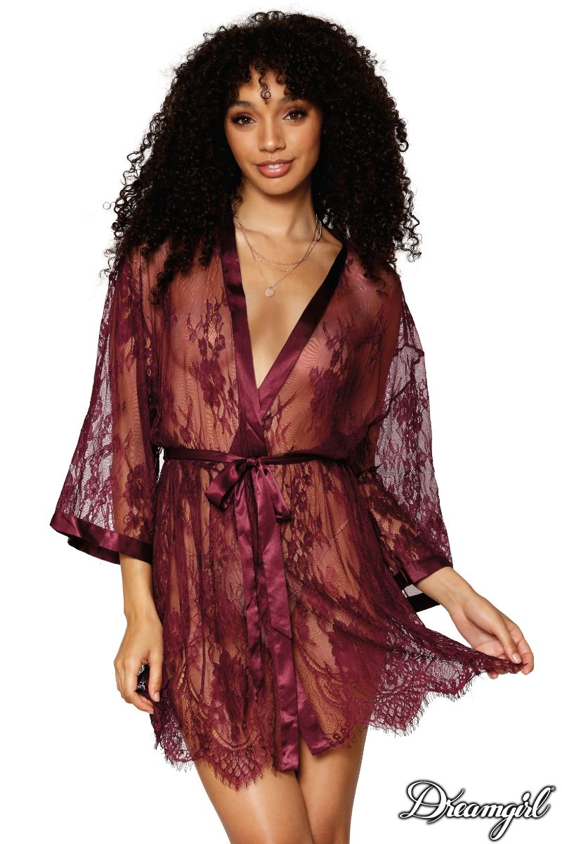 EYELASH LACE ROBE