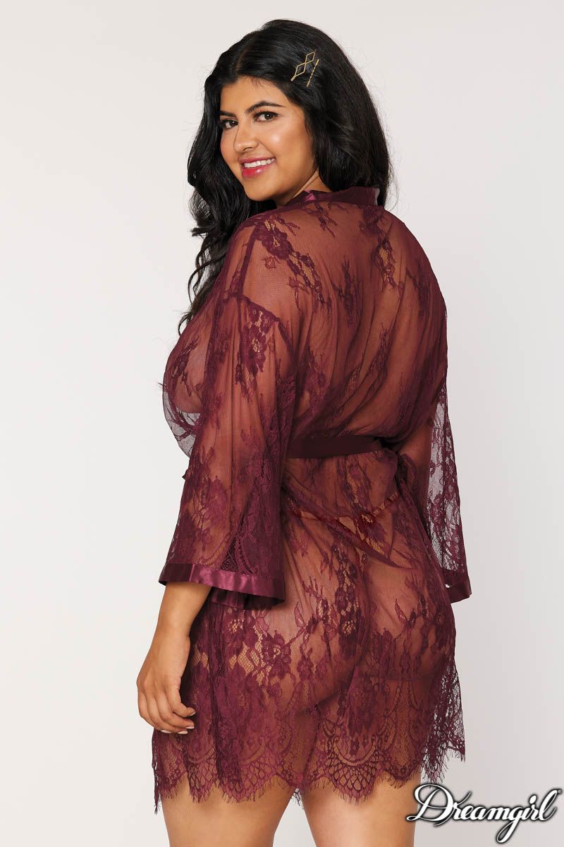 EYELASH LACE ROBE