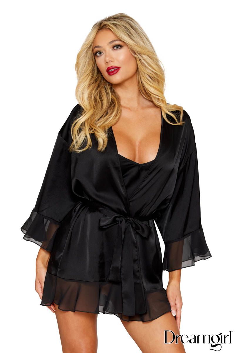 SATIN ROBE SET