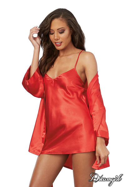 SATIN ROBE SET