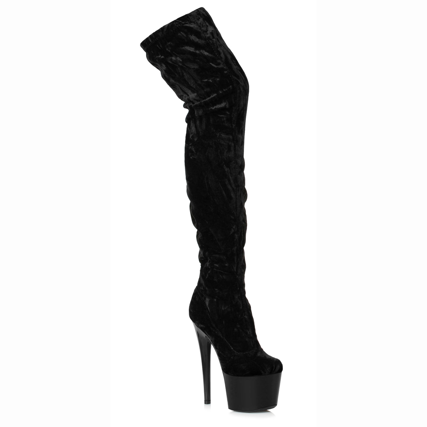 7" HEEL VELVET BOOTS