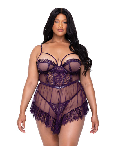 PLUM BABYDOLL SET