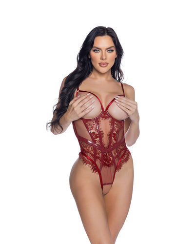 Eden Crotchless Teddy