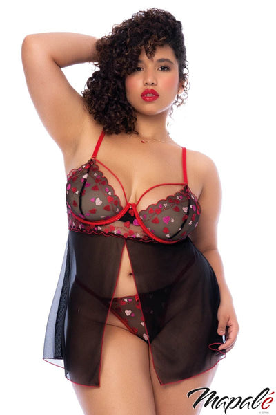 HEART MESH BABYDOLL