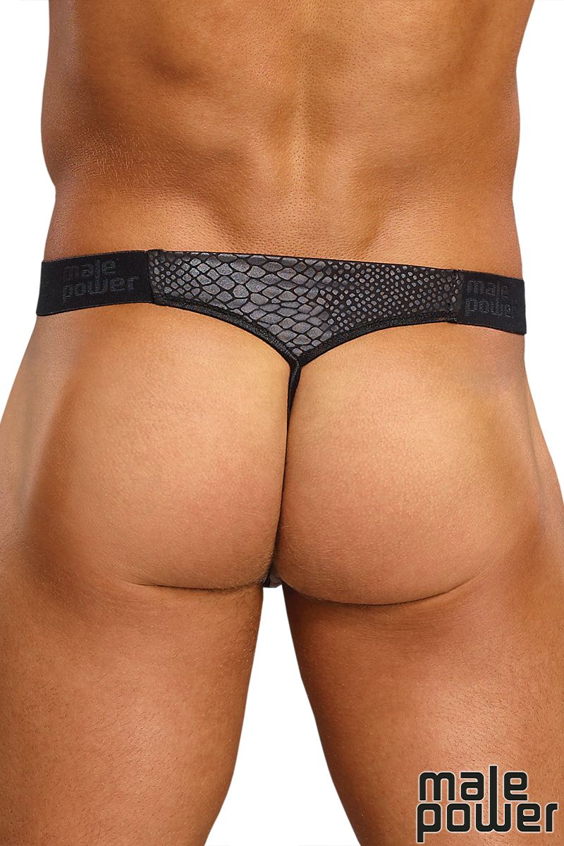 BLACK COBRA THONG