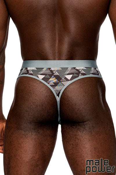 SHEER PRINTS THONG