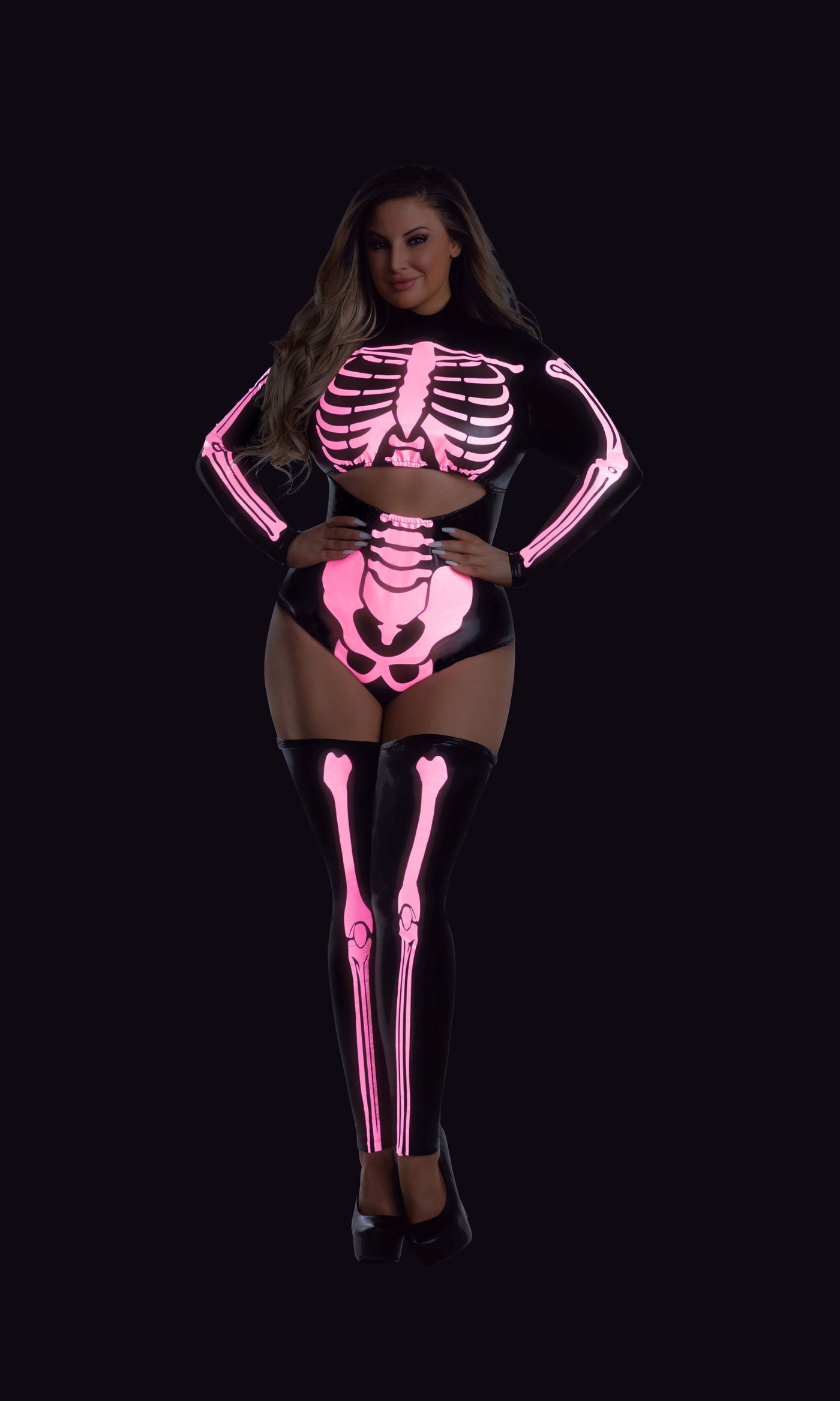 PINK GLOW SKELETON