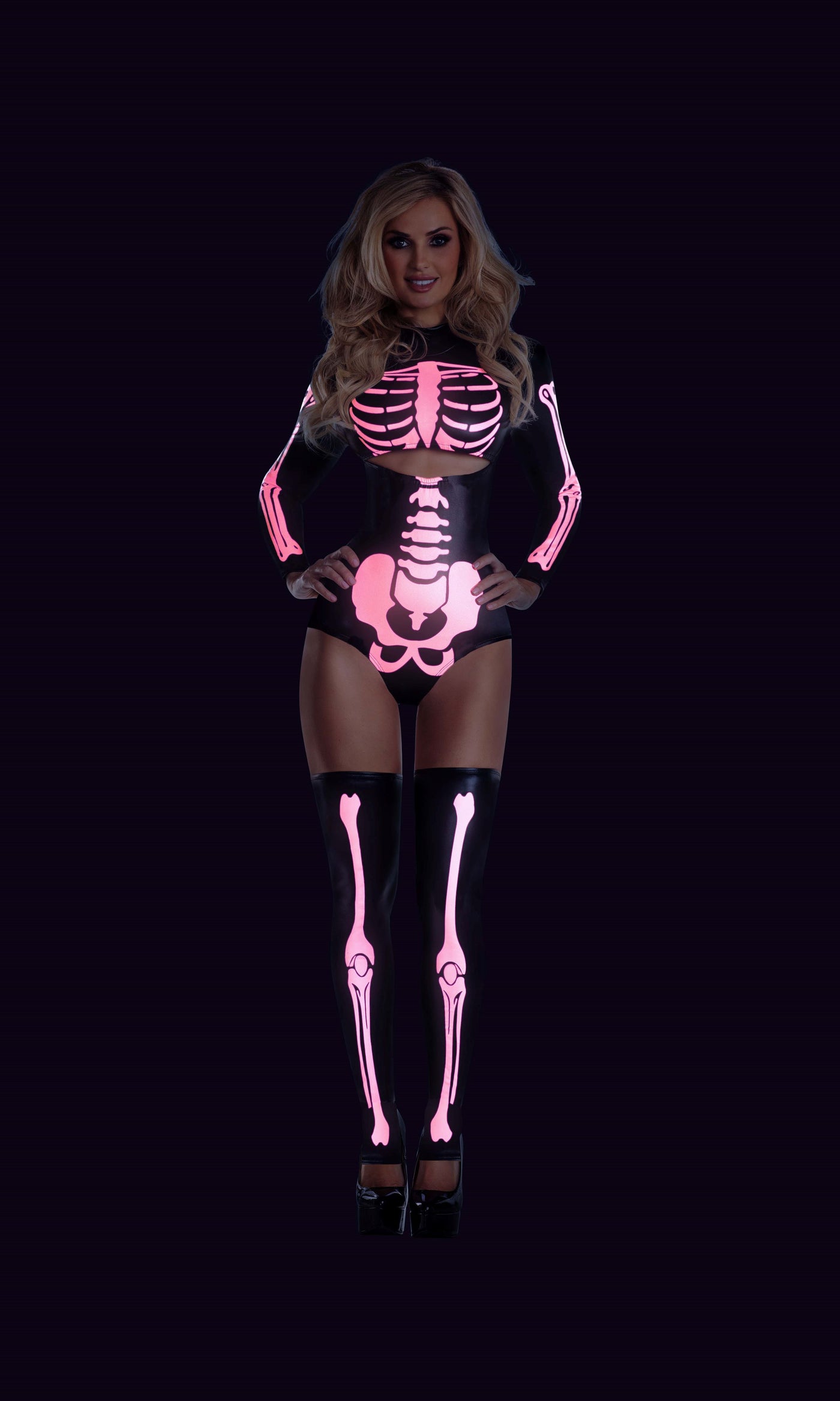 PINK GLOW SKELETON